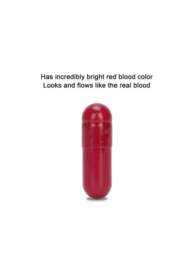 silvercnc - Fake Blood Capsules,Halloween Fun Joke Horror Scary Prank Toy Capsules Fake Blood Pills Vampire,Halloween Makeup Blood Costume Cosplay Prop Party Trick Supplies - Image 1