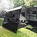 EXCELFU RV Awning Sun Shade Screen with Zipper 9 X 10Fit for 11 AwningRV Awning Shade Screen with Zipper Motorhome Trailer Camper Awnings Screen Black Mesh UV Blocker Complete Kits - Image 2