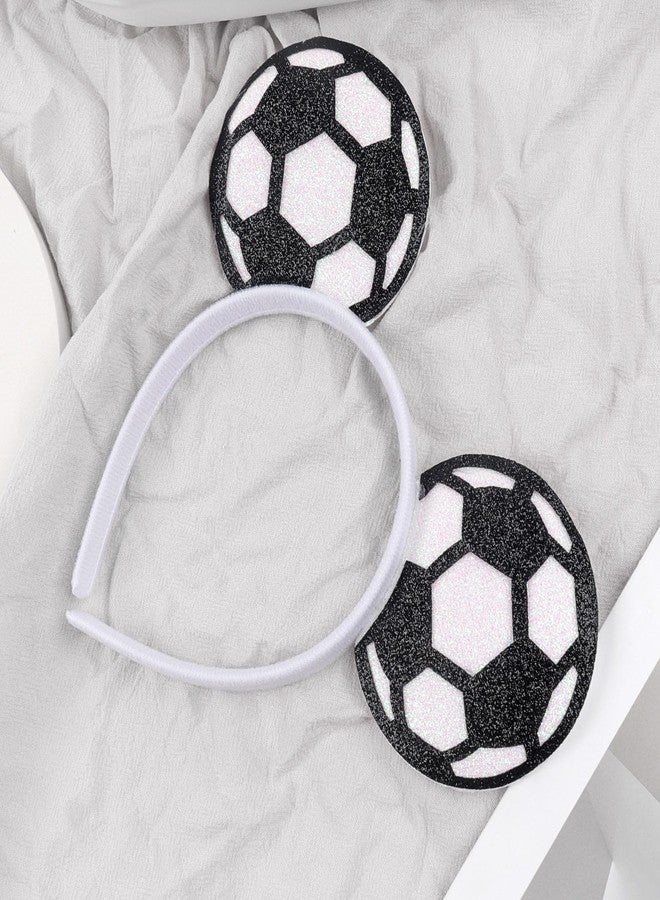 Mangoit Game Day Fans Headbands for Women&Men, Glitter Ball Sports Hairbands, Sports Themed Hair Accessory, Team Party Favor for Outdoor&Indoor (soccer, one size) - Image 5