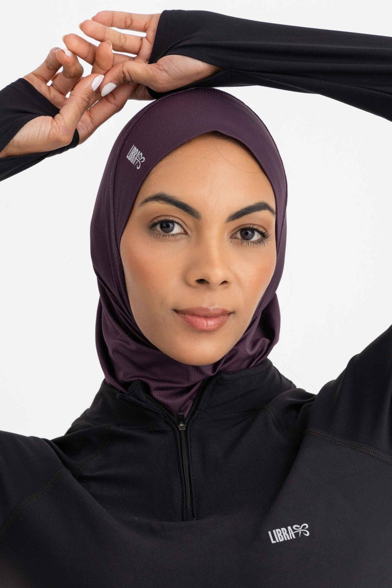Libra Sport Hijab Light - Midnight plum - Image 2
