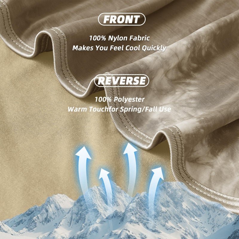 inhand Cooling Blanket Queen Size (90"x90"), Cooling Blankets for Hot Sleepers, Absorbs Heat to Keep Adults Cool for Summer Nights Sweats, Thin Cold Lightweight Blanket for Couch Bed, All Season Use - Image 4