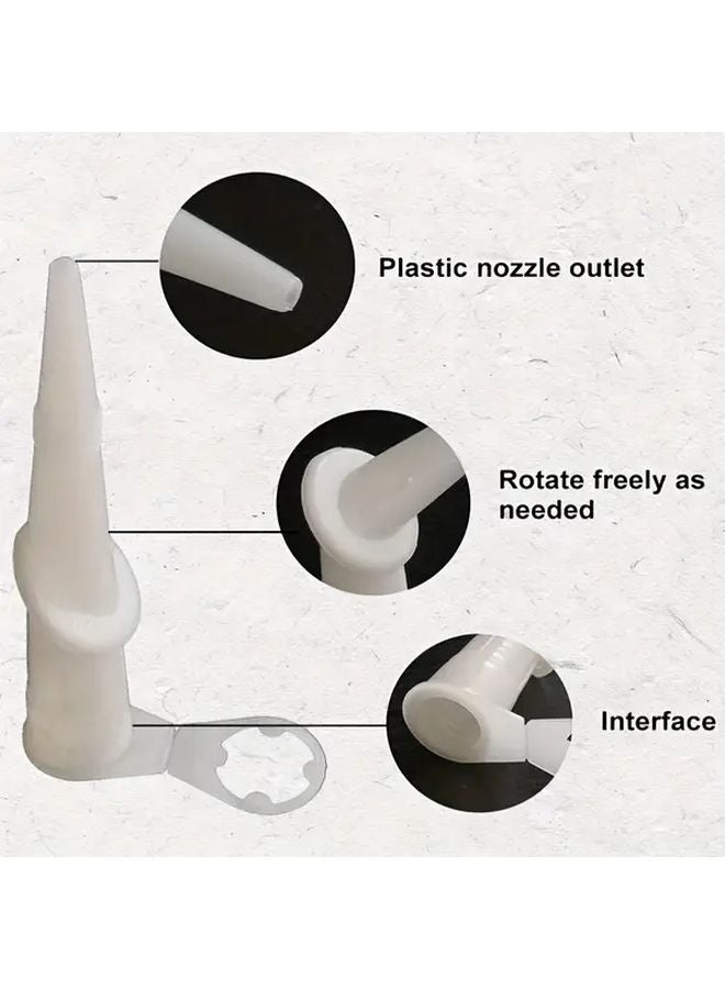 Rotatable Plastic Glue Nozzle Cap 1pc Household Sealant Application Tool - Image 2