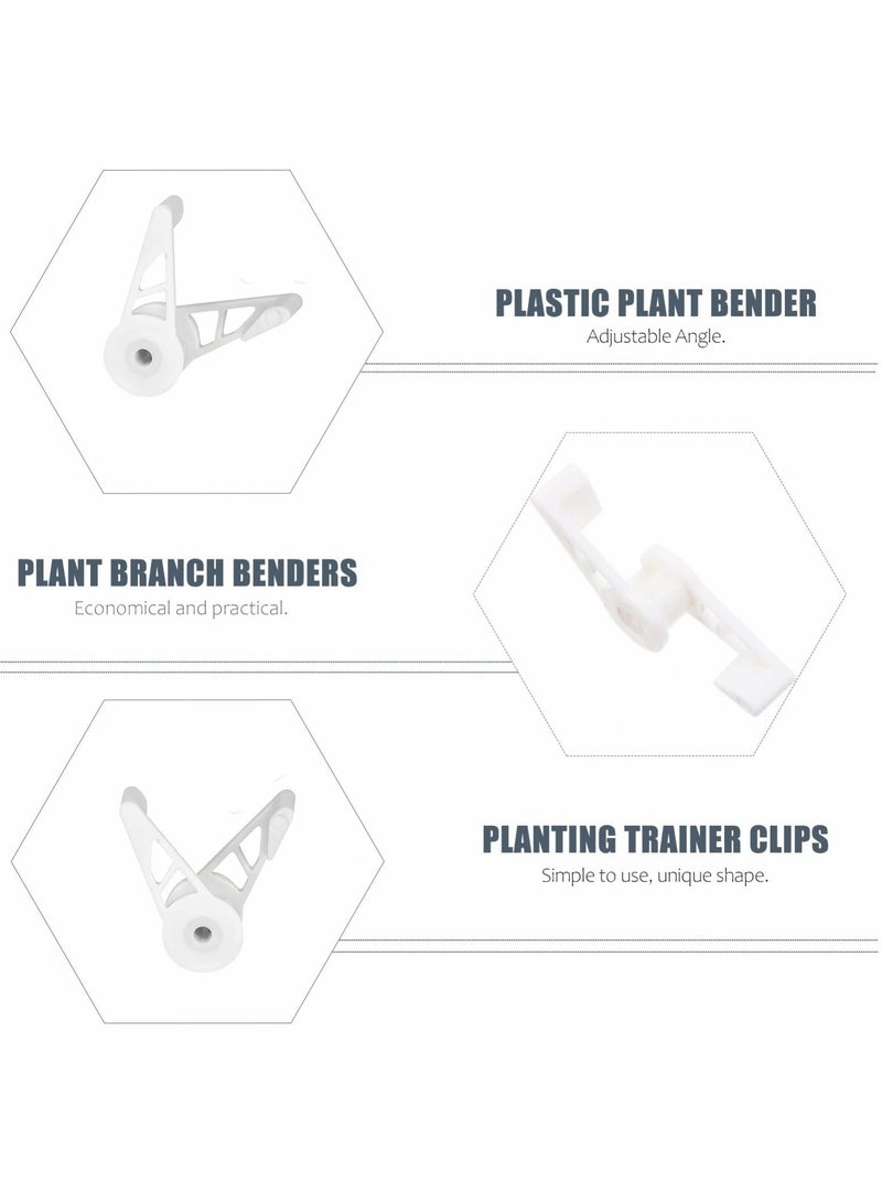 NIBEMINENT Plant Branch Bender, 360° Adjustable Training Stem Support Clip Garden Tool for Tomato Branches, Bonsai Styling, (30pcs, White)  - Image 2