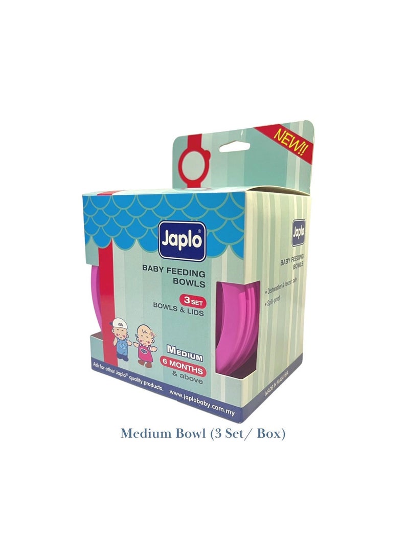 جابلو وعاء من السيليكون لتخزين طعام الأطفال، خالٍ من مادة BPA - حجم متوسط (3 مجموعات - صندوق) - Image 1