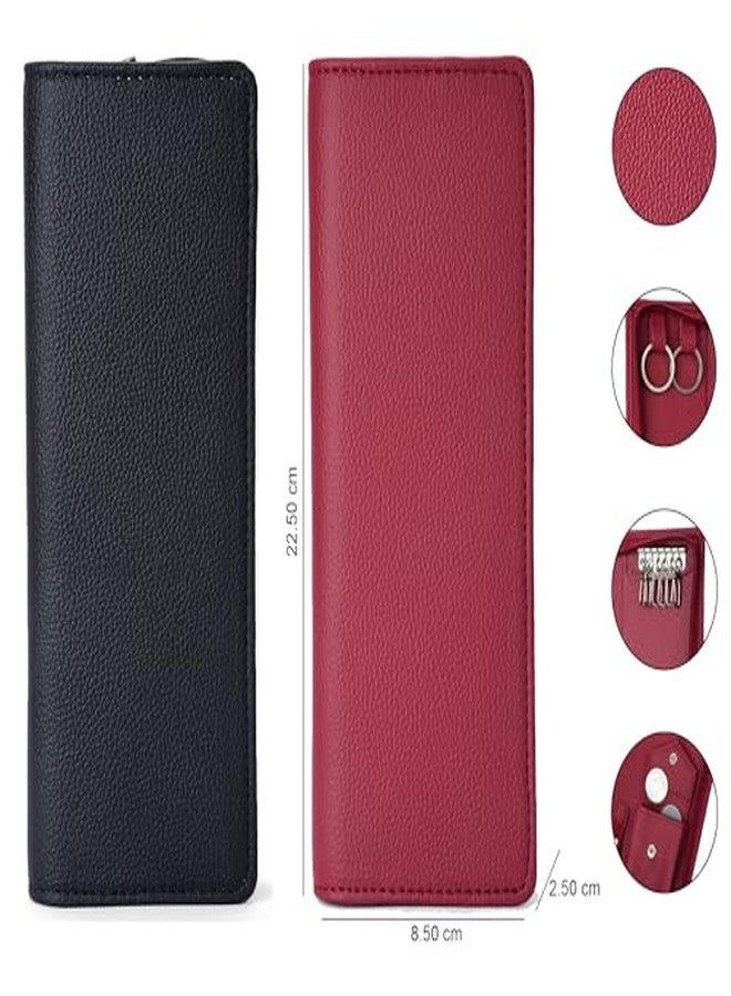 essart PU Leather Secure Zipper Key Holder Organizer Case Secure Organizer Case for Keys Travel Key Holder for Men & Women - Image 3