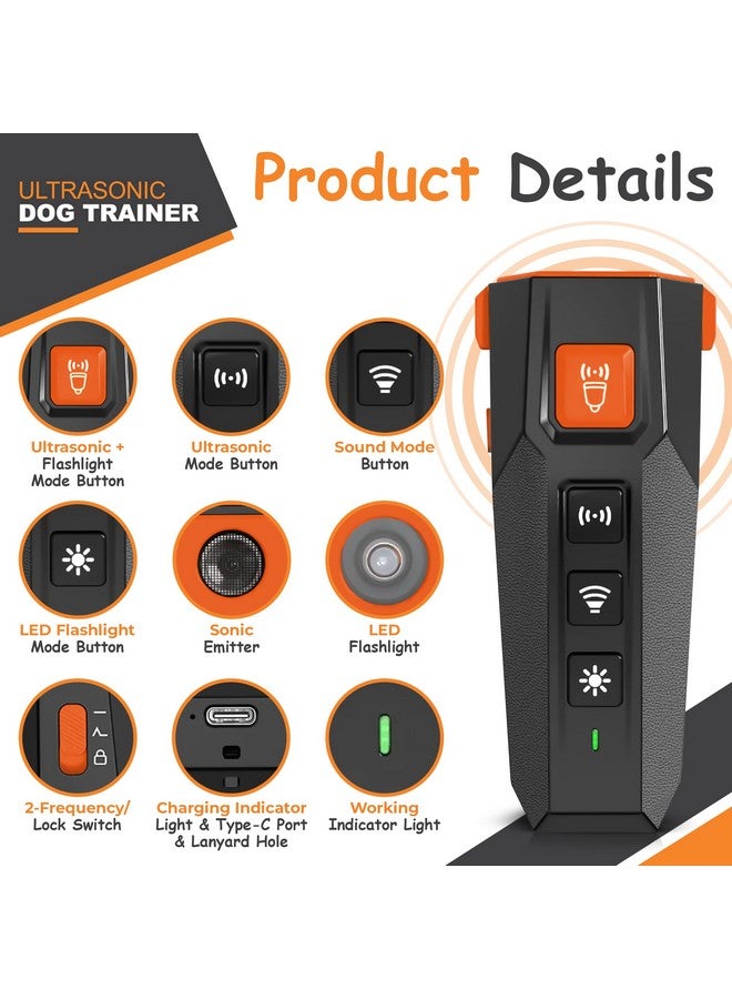 Dog Bark Deterrent & Clicker - Stop Bad Behavior Instantly | No Yelling, Just Point and Press! | Long-Range Ultrasonic, Humane Shock Collar Alternative with Wrist Strap Clicker for Easy Training - Image 2