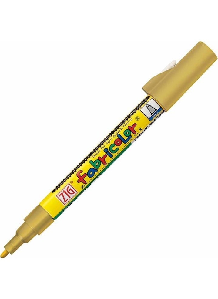 Zig Fabricolor Covering Textile Fabric Painting Pen Gold 