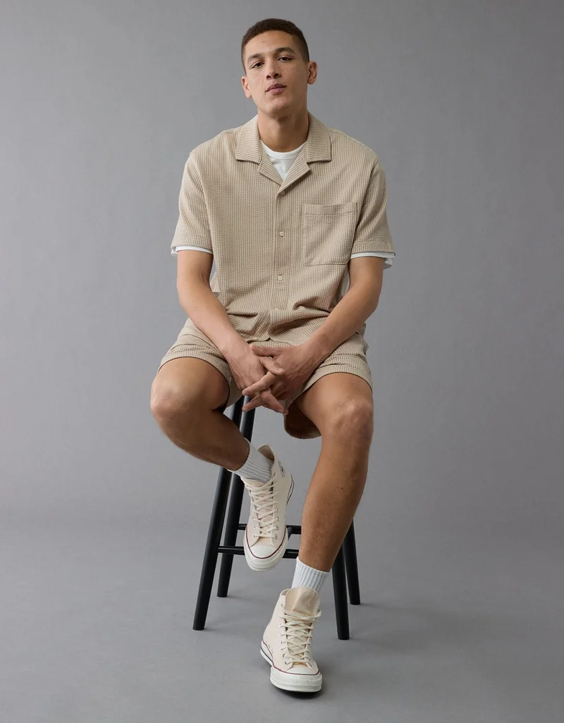 AE Seersucker Button-Up Camp Shirt