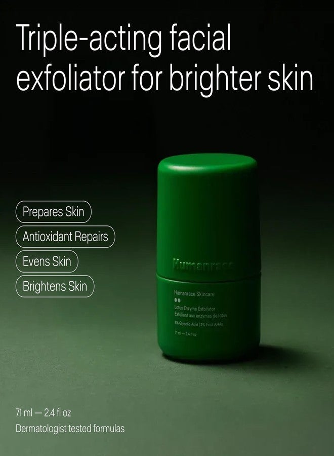 Humanrace 8% Glycolic Acid Lotus Enzyme Exfoliator, 2.4 fl oz, Refillable - Image 2