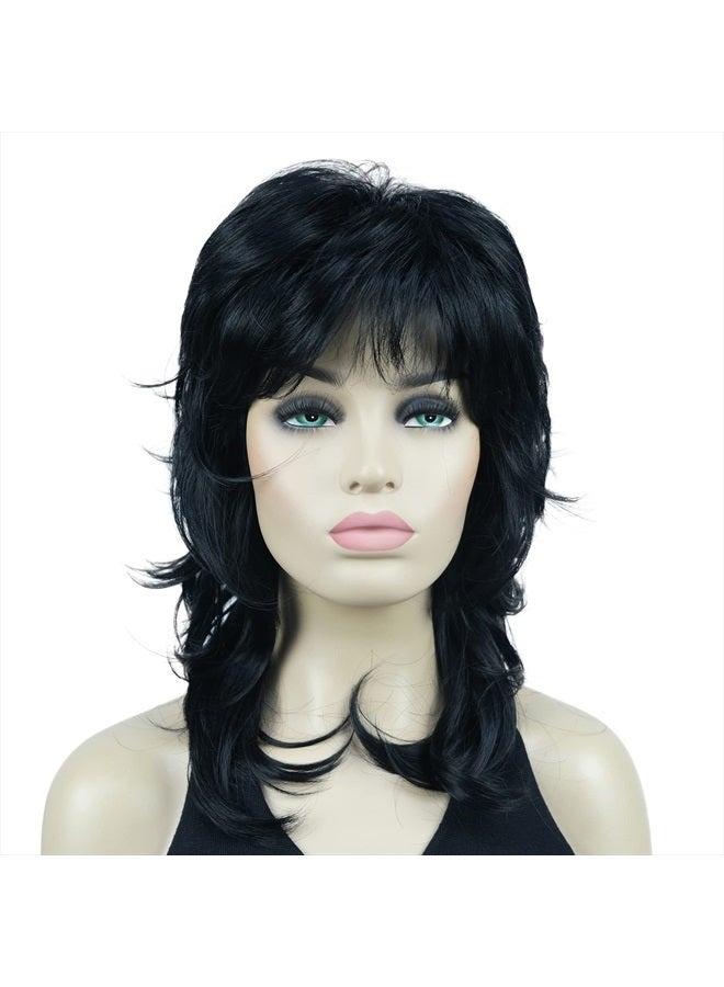 Lydell Long Soft Shaggy Layered Black Wig Classic Cap Full Synthetic Wigs - Image 1