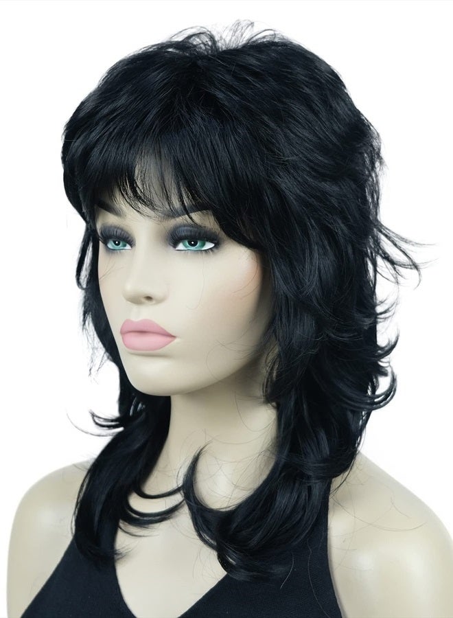 Lydell Long Soft Shaggy Layered Black Wig Classic Cap Full Synthetic Wigs - Image 3