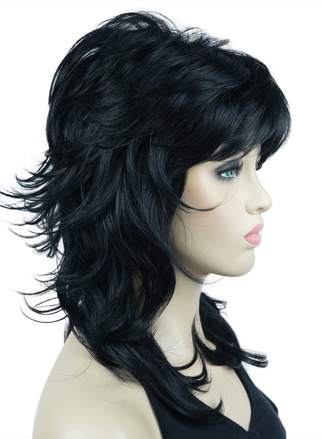 Lydell Long Soft Shaggy Layered Black Wig Classic Cap Full Synthetic Wigs - Image 4