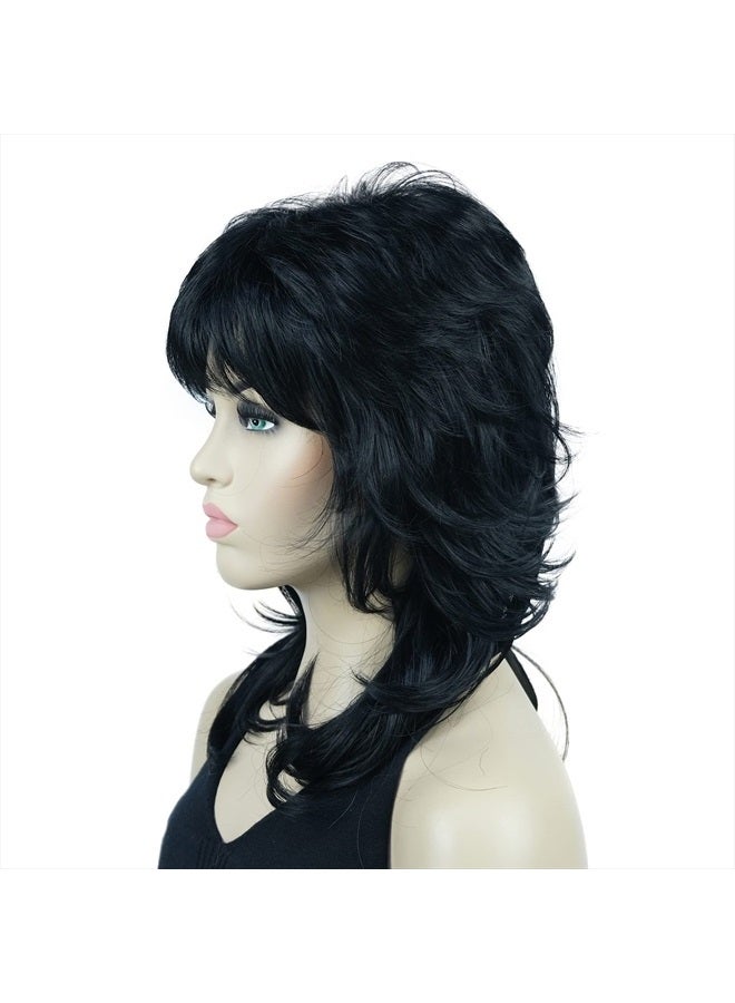 Lydell Long Soft Shaggy Layered Black Wig Classic Cap Full Synthetic Wigs - Image 5