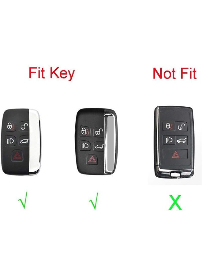 Royalfox(TM) 5 buttons silicone carbon fiber smart remote Key Fob case Cover For Land Rover Defender Discovery Sport LR2 LR3 LR4 Range Rover Sport EVOQUE and Jaguar XF XJ XJL XE F-PACE (carbon fiber) - Image 3
