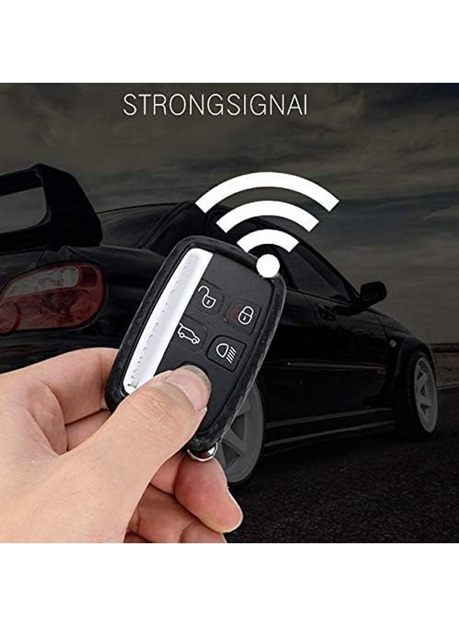 Royalfox(TM) 5 buttons silicone carbon fiber smart remote Key Fob case Cover For Land Rover Defender Discovery Sport LR2 LR3 LR4 Range Rover Sport EVOQUE and Jaguar XF XJ XJL XE F-PACE (carbon fiber) - Image 5
