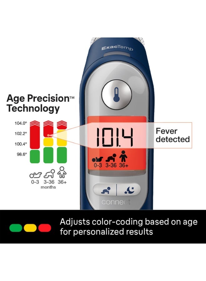 Braun ThermoScan 7+ IRT 6525 Healthcare Ear Thermometer with Age Precision and Color Coded Display, Temperature Screening, Fever, Fast Easy to Use and Night Mode - Black - Image 2