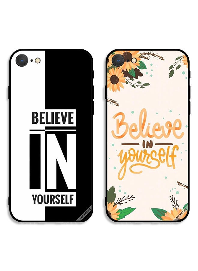 Covernex Two Cases For Apple iPhone 8 Protective Covers Believe In Yourself - Image 1