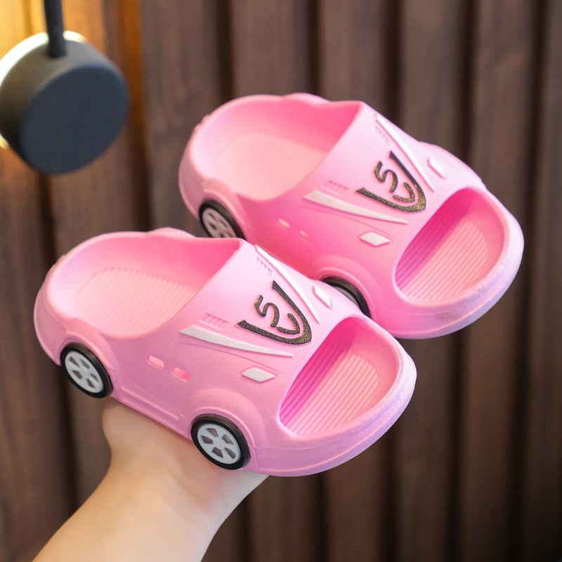 Children's slippers summer boys' and girls' home non-slip indoor handsome cartoon car kids' baby slippers  - Image 5