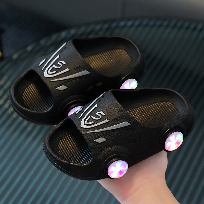 Children's slippers summer boys' and girls' home non-slip indoor handsome cartoon car kids' baby slippers  - Image 4