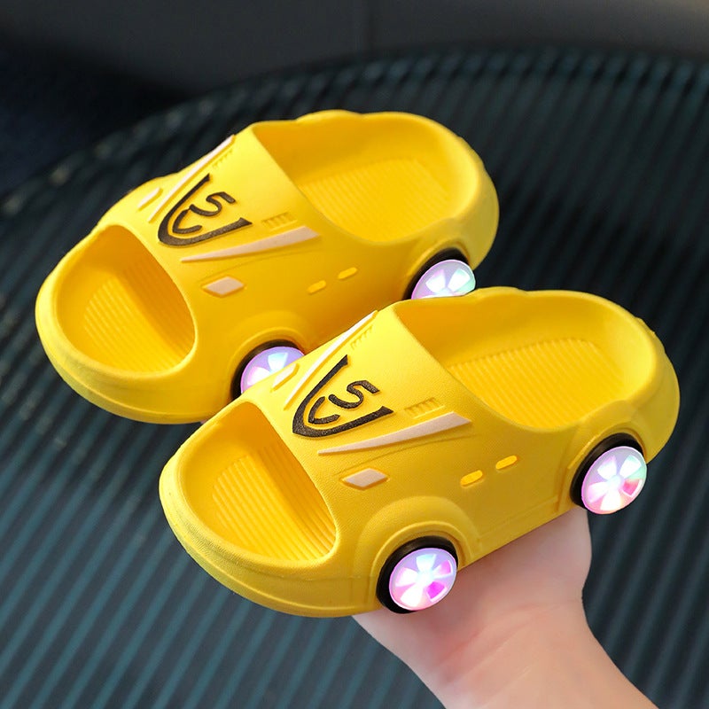 Children's slippers summer boys' and girls' home non-slip indoor handsome cartoon car kids' baby slippers  - Image 2