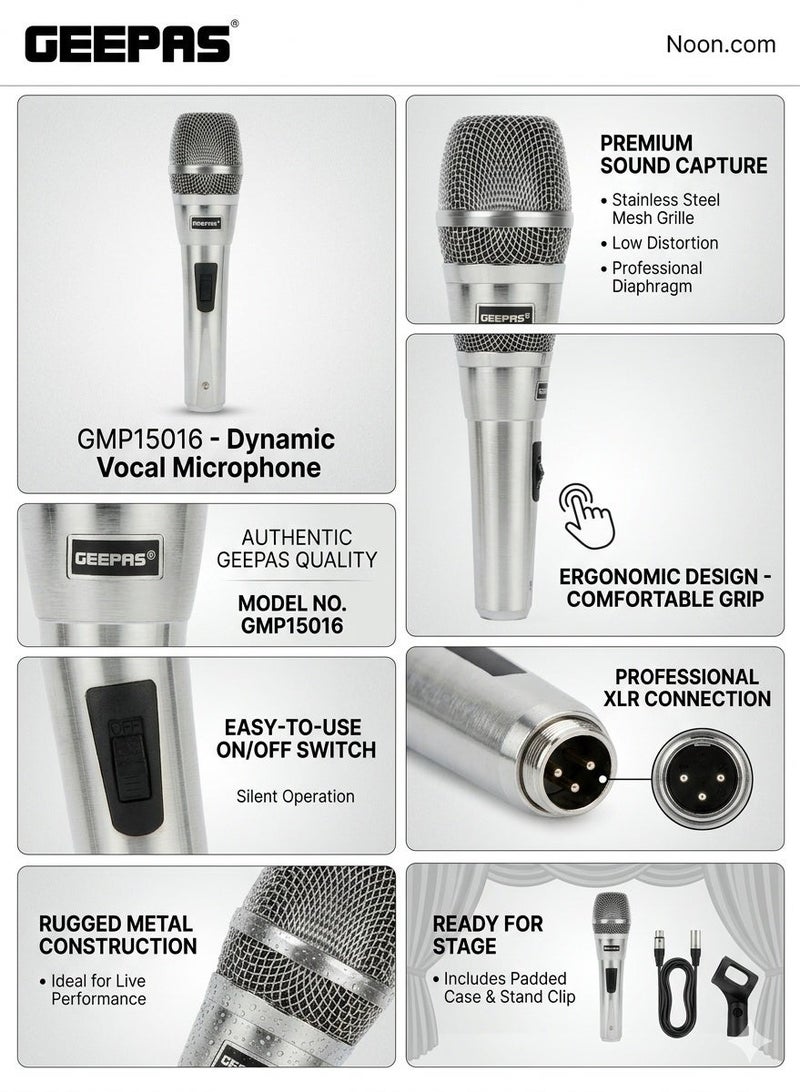 ميكروفون ديناميكي عالي الأداء: إعادة إنتاج صوت فائقة، وحساسية حادة، وقدرة على المسافات الطويلة (كابل 8 أمتار) - view 4