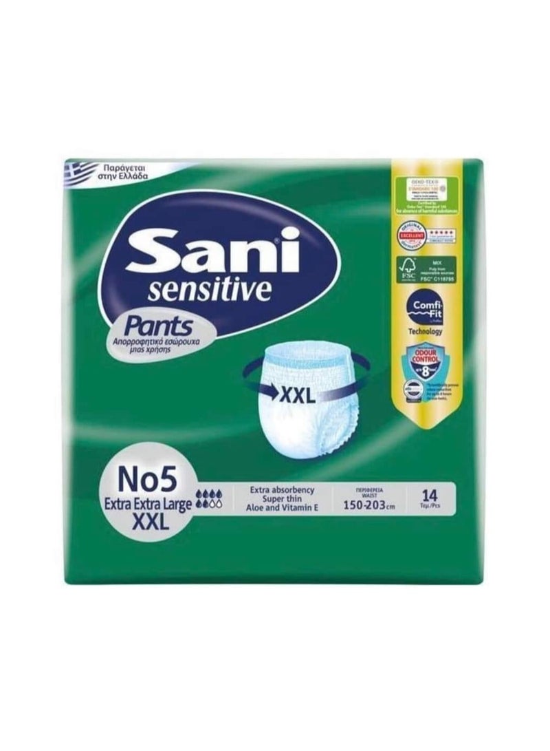 Sani Sensitive Sani Sensitive 2XL 14 Pieces Adult Shorts