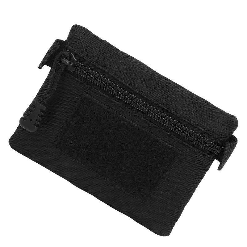 Coin Purse Black Waist Wallet Nylon Portable Storage Pocket Bag for Outdoor Travel - Image 5