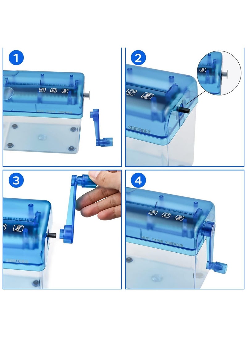 صغيرة اليد تقطيع الورق المحمولة تقطيع الورق اليدوي تقطيع الوثائق الورق قطع أداة المكتب المنزلي سطح المكتب القرطاسية هدية عيد الميلاد الأزرق - Image 2