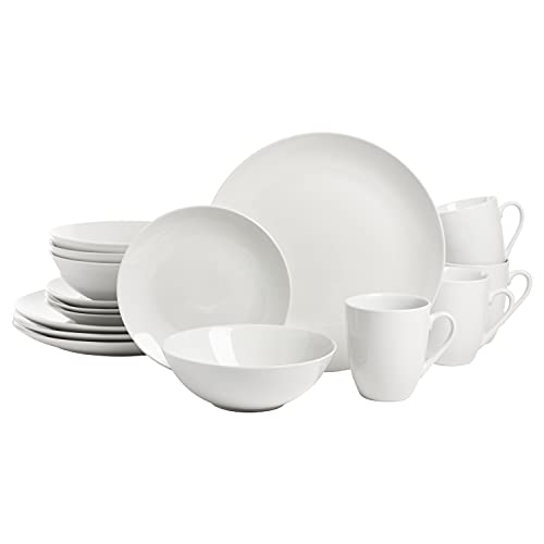 10 Strawberry Street Simply Coupe 16 Piece Dinnerware Set White  SM1600CPSW - Image 1