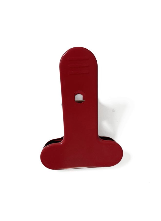 Generic Metal Clip Fixing Clip Hardware Powder Spraying Desktop Small Table Lamp Fixing Clip Direct Broadcast Light Plant Lamp Base-Color:Red  - Image 1