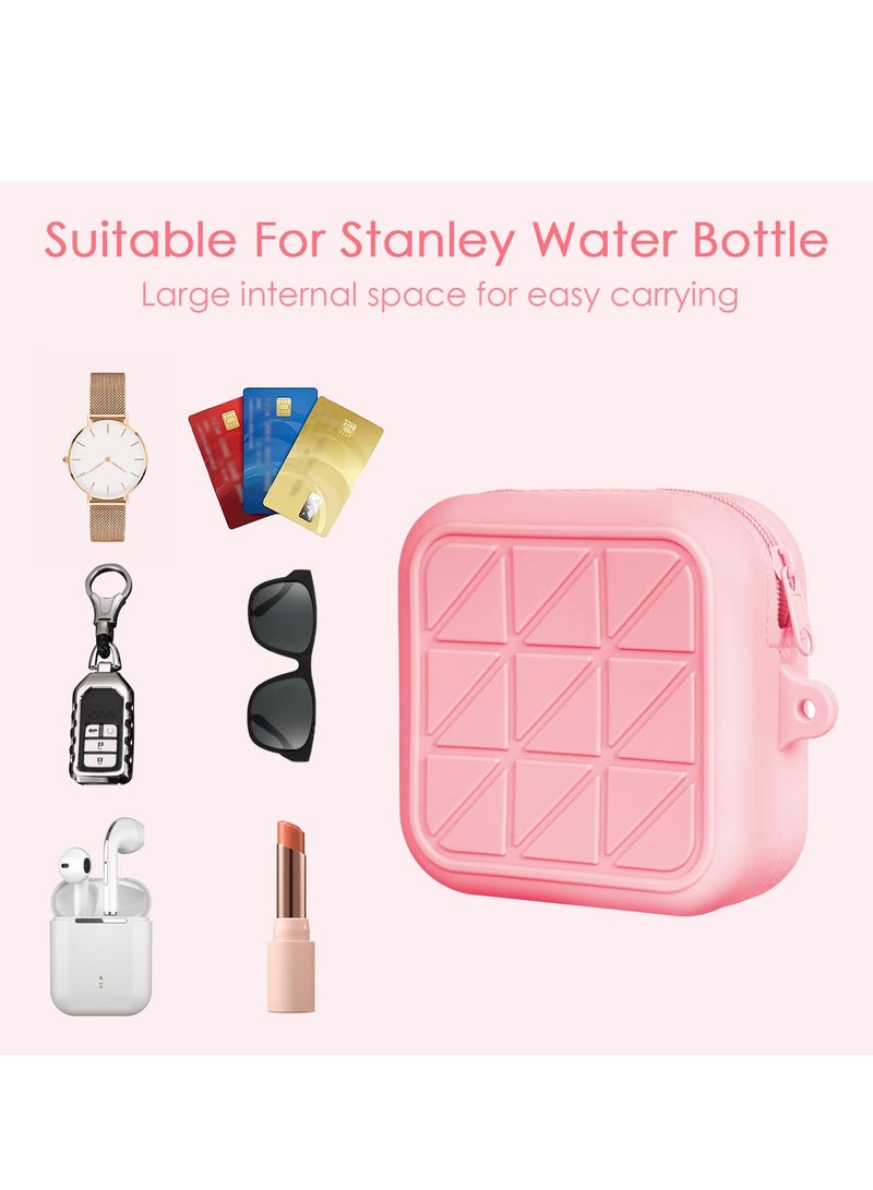 2 Pack Silicone Period Bag, Sanitary Napkin Storage Bag with Wrist Strap, Menstrual Cup Pouch for Teen Girls Women (Pink  Green) - Image 3