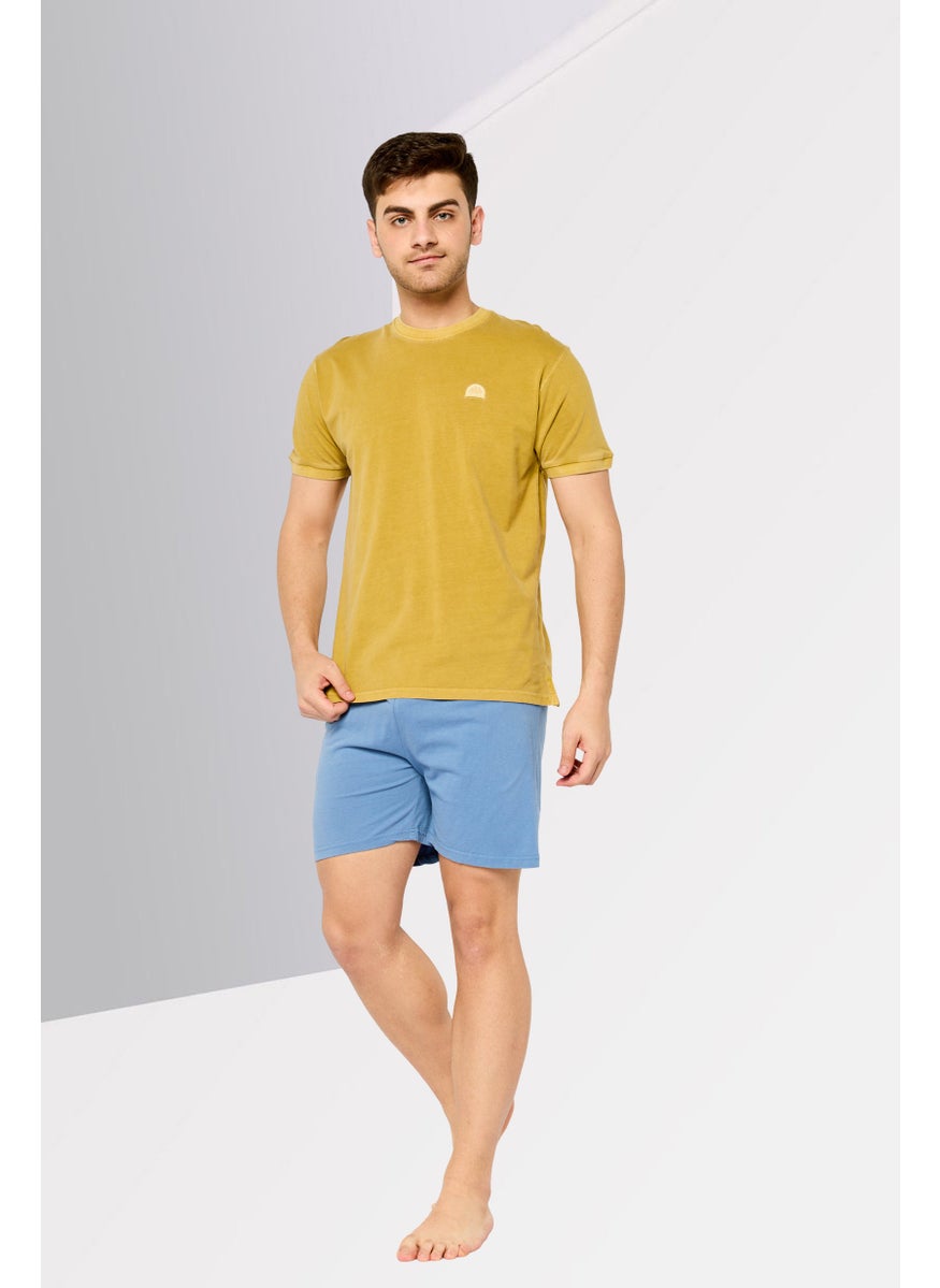 Sundek - Men Brand Logo Beachwear T-Shirt, Olive - Image 1