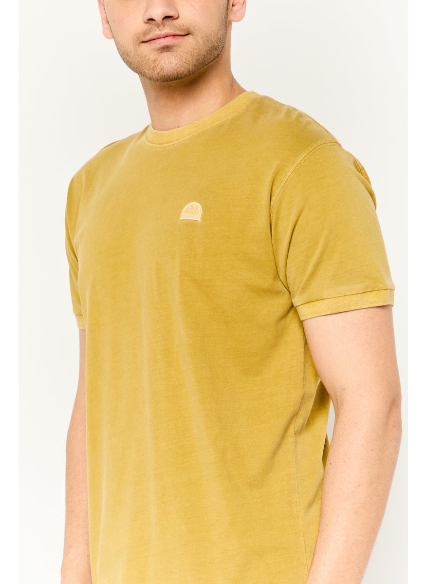 Sundek - Men Brand Logo Beachwear T-Shirt, Olive - Image 1