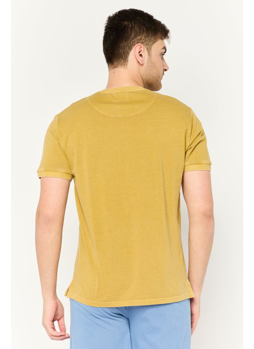 Sundek - Men Brand Logo Beachwear T-Shirt, Olive - Image 1