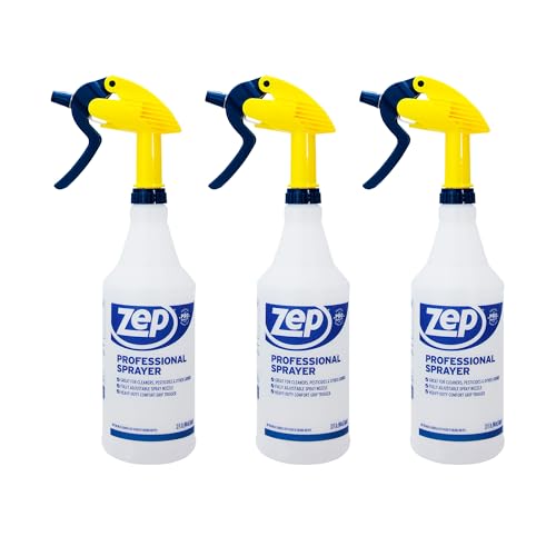 Zep Professional Sprayer Bottle - 32 oz (Pack of 3) - HDPRO1 - Versatile Adjustable Nozzle Spray Bottles with a Fine Mist or Powerful Spray, Refillable for Diluted Concentrate - Image 1
