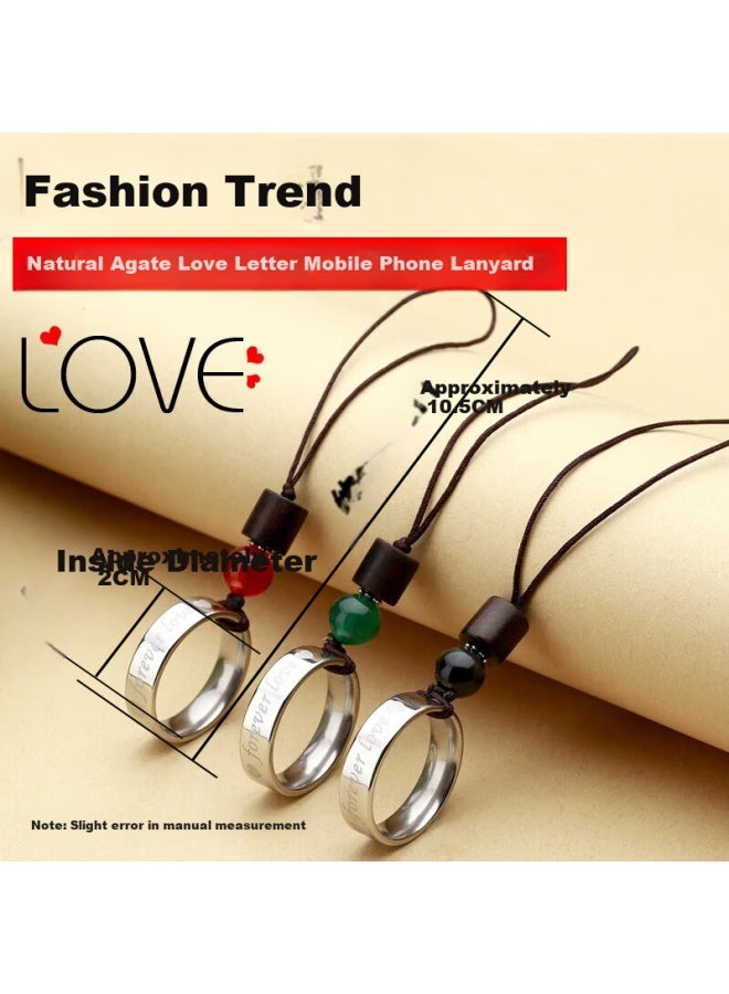 Sehan World Han Mobile Phone Pendant Mobile Phone Anti-Drop Ring Hanging Rope Pendant Pendant Pendant Multi-Function Keychain U Disk Wallet Finger Buckle Simple Men And Women Fashion Trend - Image 5