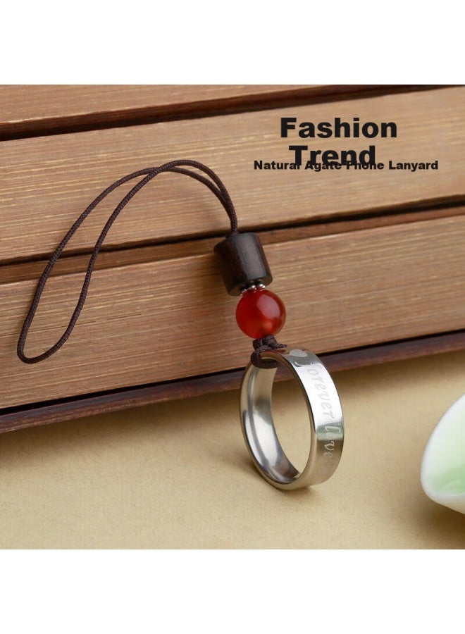 Sehan World Han Mobile Phone Pendant Mobile Phone Anti-Drop Ring Hanging Rope Pendant Pendant Pendant Multi-Function Keychain U Disk Wallet Finger Buckle Simple Men And Women Fashion Trend - Image 1