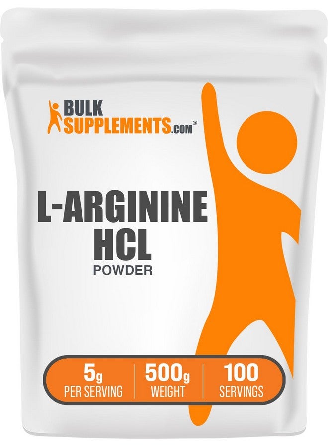بالك سابلمنتس مسحوق حمض الأرجينين هيدروكلوريد من BulkSupplements.com - مكمل أكسيد النيتريك، مسحوق الأرجينين - بدون نكهة وخالي من الغلوتين، 5 غرام لكل حصة، 500 غرام (1.1 رطل) (عبوة من قطعة واحدة) - Image 1