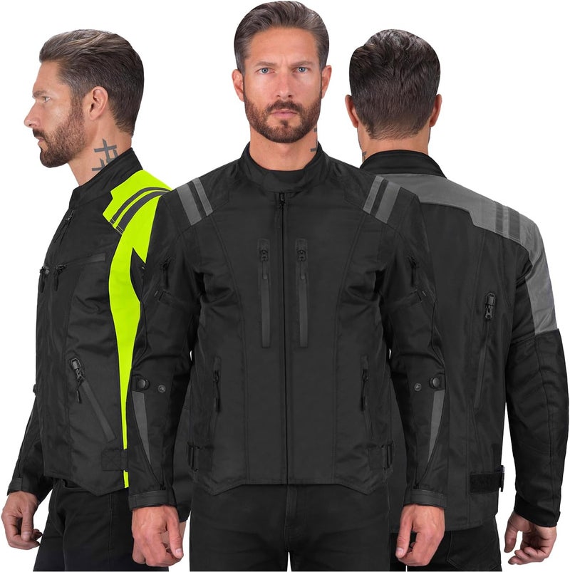 Nomad USA Ironborn Motorcycle Jacket for Men - Black, Medium - Image 1