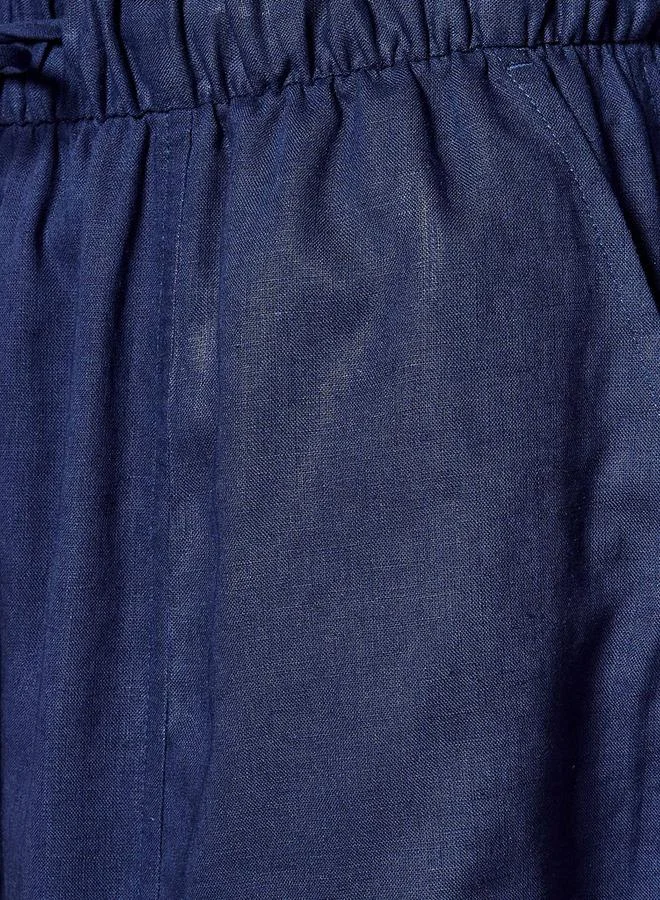 Splash FAV Wide Leg Flexi Waist Cut and Sew Linen Blend Pants