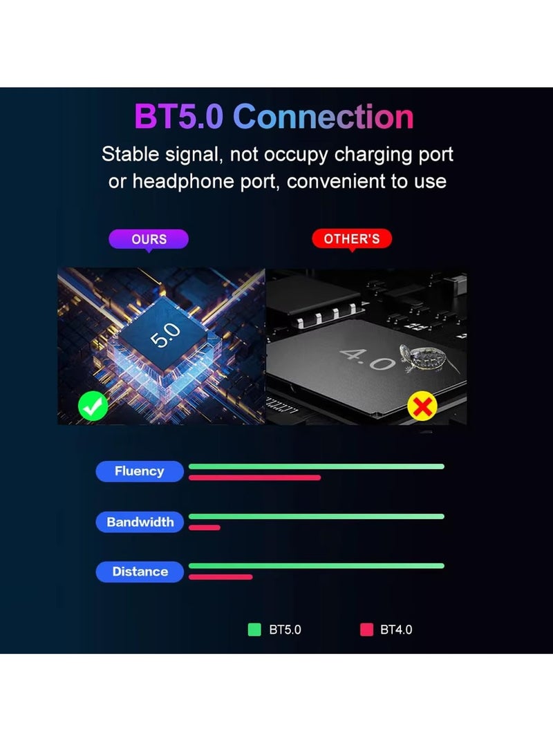 مجموعة لوحة مفاتيح وفأرة للألعاب، مع محول فأرة، لوحة مفاتيح صغيرة محمولة بإضاءة خلفية بألوان قوس قزح، 36 مفتاحًا، تصميم ميكانيكي، تدعم تخصيص الأزرار، لأجهزة أندرويد والكمبيوتر الشخصي. - Image 3