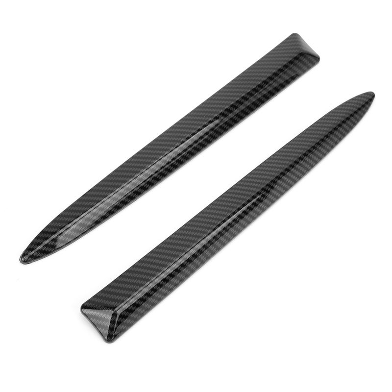Pair Front Bumper Upper Trim Carbon Fiber Style 735455041 Replacement for FIAT 500 2007‑2015 - Image 4