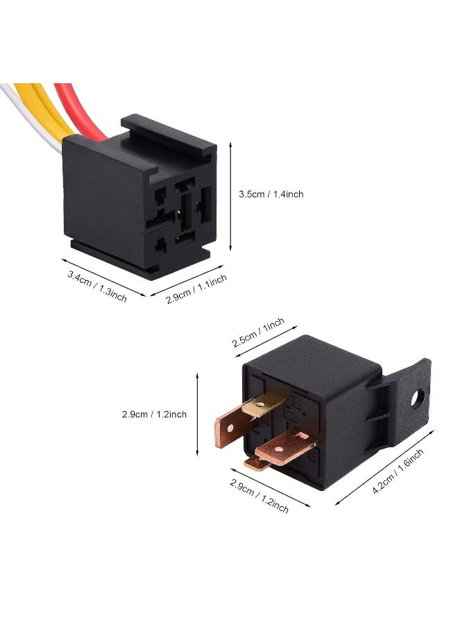 Ehdis 4-Pin Relay With Harness Car Truck Motor Heavy Duty 80A 12V On/Off Normally Open Spst Relay Socket Plug 4 Wire Automotive Relay  - Image 4