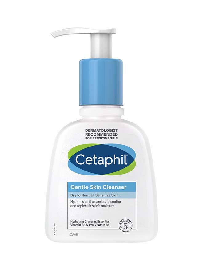 Cetaphil Dry, Sensitive Skin Daily Routine Bundle: Gentle Skin Cleanser 236ml + Moisturizing Cream 100g (Dry to Normal Skin) UAE official Pack - Image 2