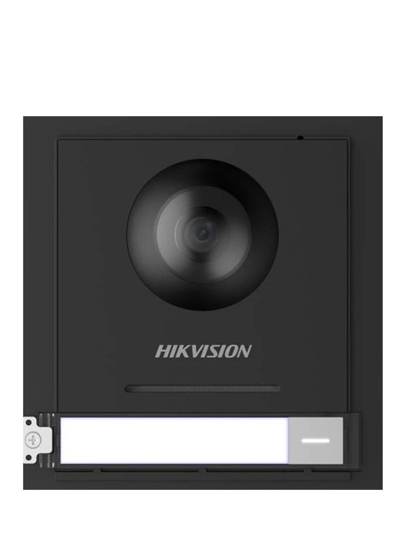 HIKVISION Video Intercom Module Door Station, 1920 x 1080 Resolution, Video Intercom & Access Control Function, Integrated Fisheye Camera, 10/100 Mbps Ethernet, Black | DS-KD8003-IME1 - Image 1