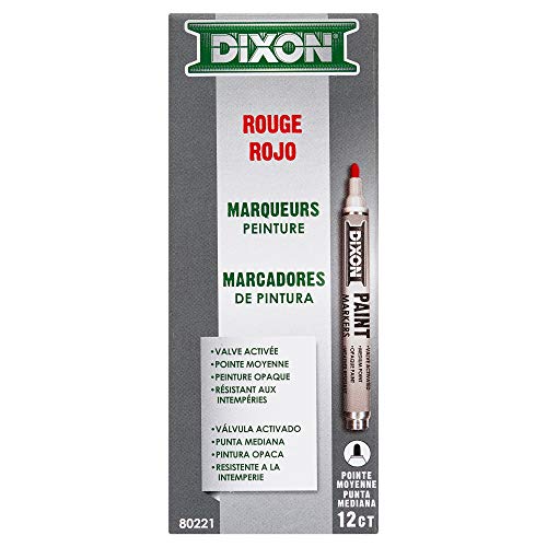 Dixon Paint Markers, Medium Tip, Box of 12, Red (80221) - Image 4