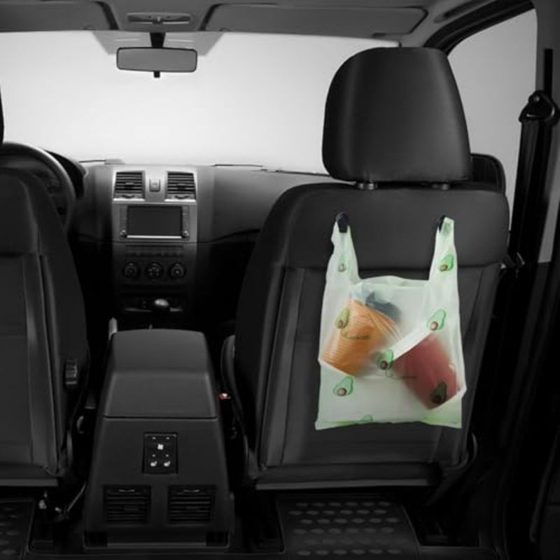 Car Trash Bag, 200 Count Green Disposable Plastic Hanging Auto Trash Bags with 4 Hooks for Car, Travel, Home, Office - Image 5