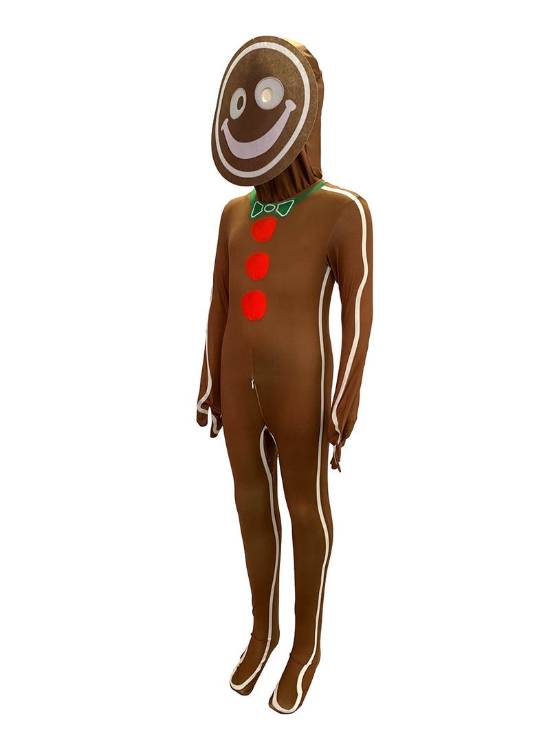 Christmas Cosplay Tight-Fitting Jumpsuit Role-Playing Costume Gingerbread Man Stage Performance - Image 4