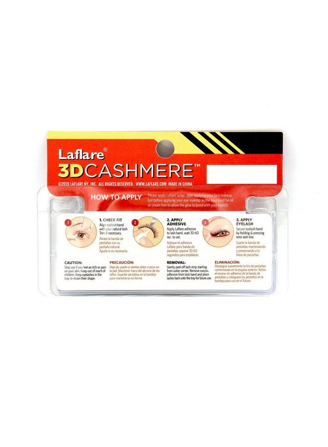 Laflare 3D Cashmere Eyelashesnatural Lookwispyglamfreshfluffysoftreusableluxurious Handmade Strips False Lashes3 Packs Bundle Special Cw (Cw3153) - Image 4
