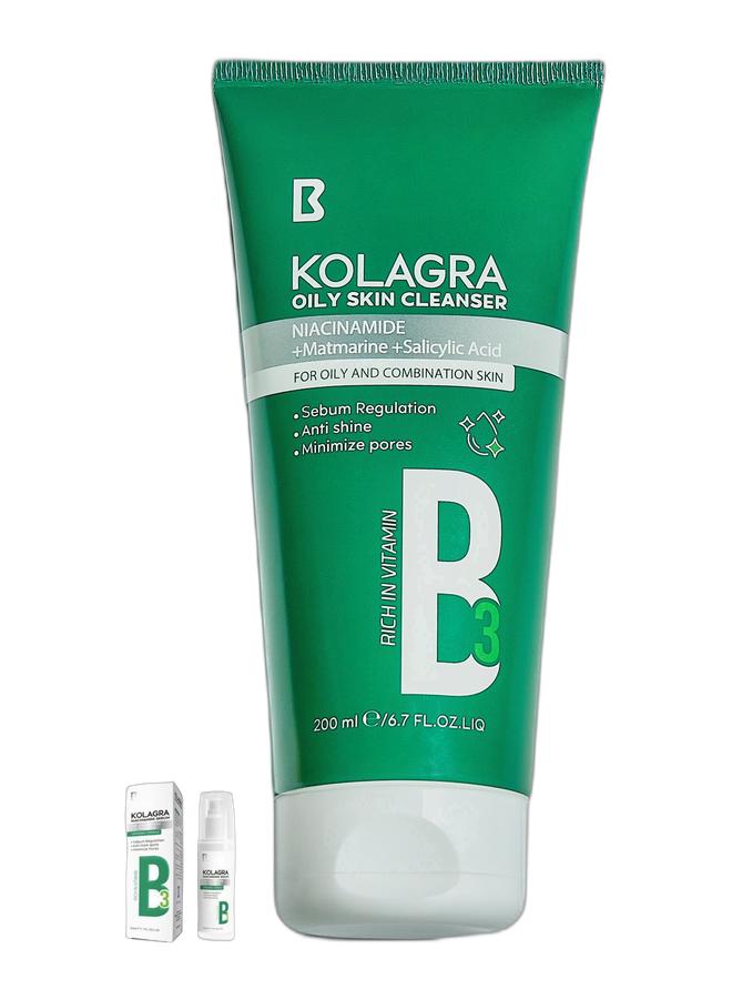 كولاجرا تقدم سيروم النياسيناميد + منظف كولاجرا للبشرة الدهنية - Image 1